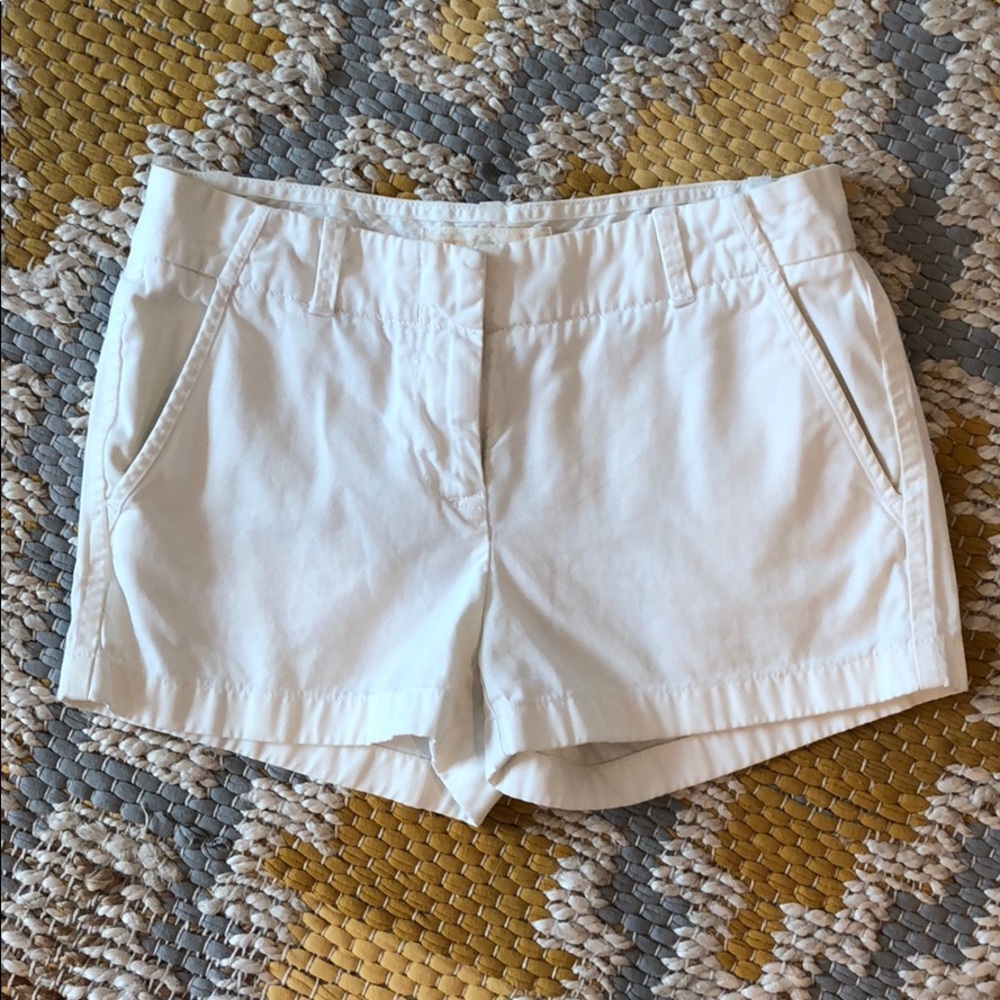 Jcrew white chino shorts size 2
